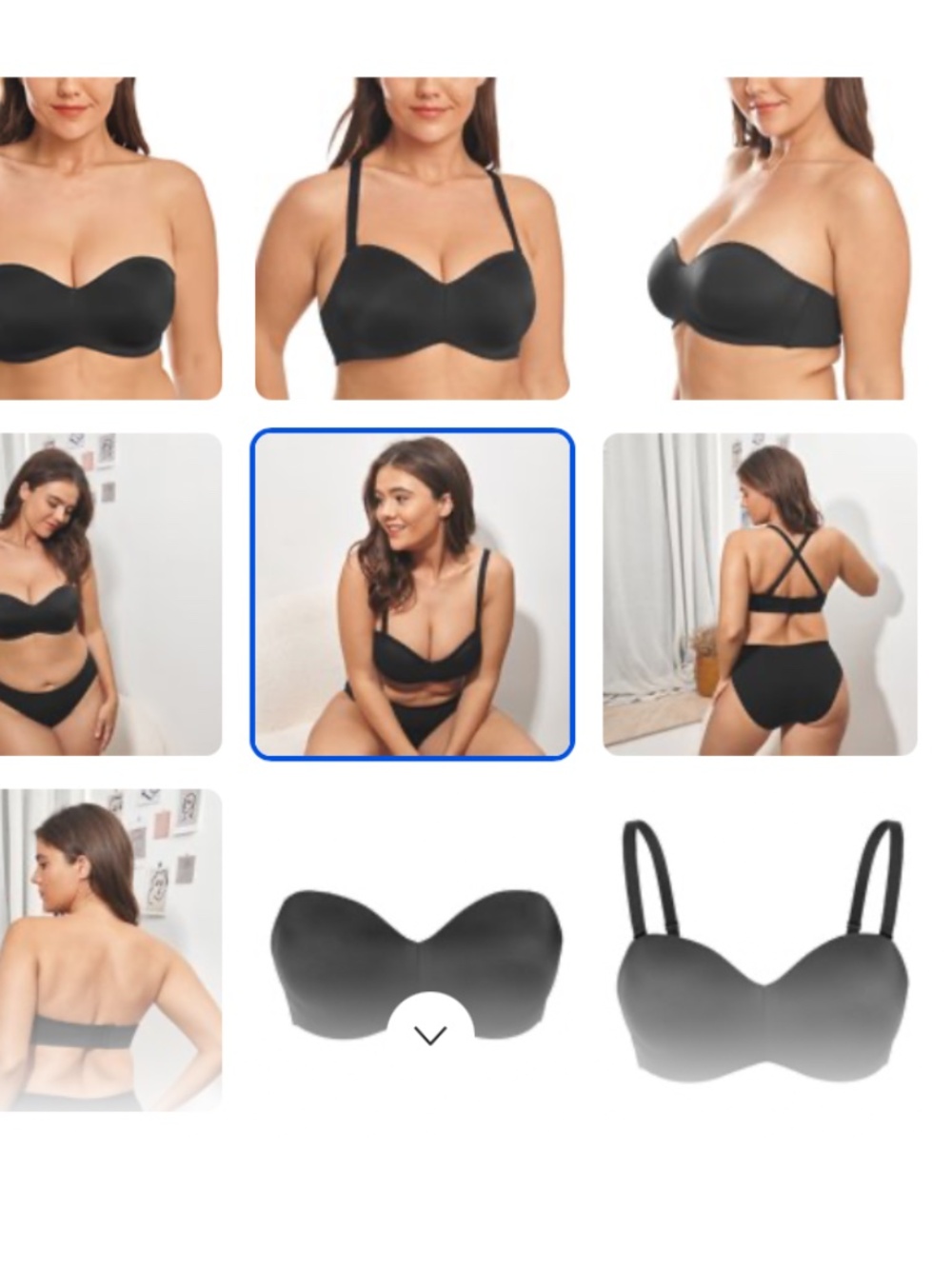 Wingslove Women's Strapless Full Figure Bra Underwire Multiway  Plus Size 44DD